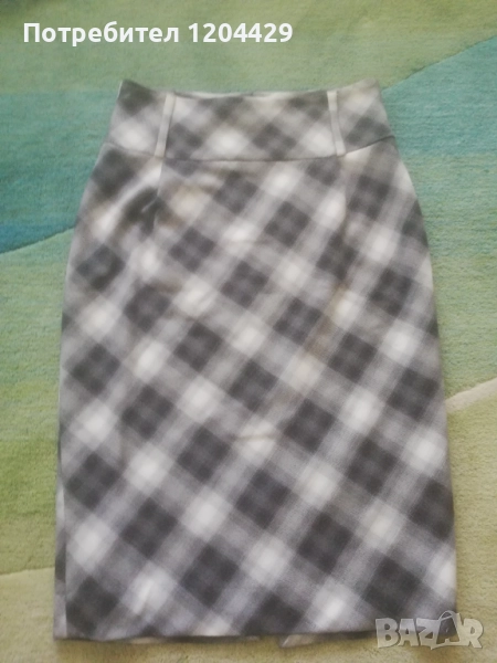 Елегантна пола на MEXX в сиво-черно каре, снимка 1