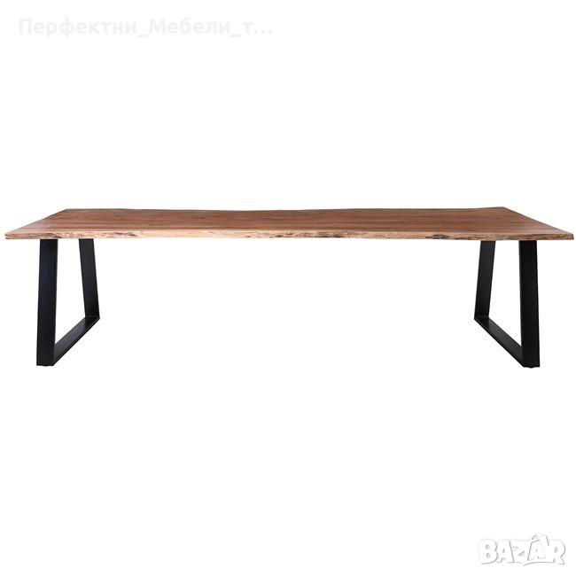 Огромна трапезна маса 300см. дърво акация и метал - за до 16 човека-доставка до 5 работни дни, снимка 1