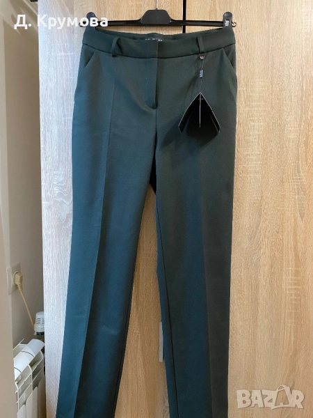 ДАМСКИ Нов Дика ПАНТАЛОН С РЪБ, ЦВЯТ ТЪМНО КАКИ, снимка 1