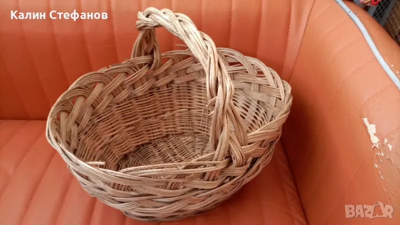 Ретро плетена кошница, снимка 1
