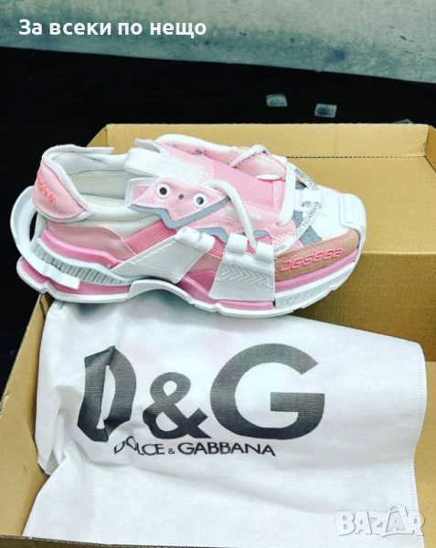 Dolce&Gabbana Дамски Маратонки С Кутия👟Дамски Спортни Обувки👟Сникърси Бяло И Розово Код SM-72, снимка 1