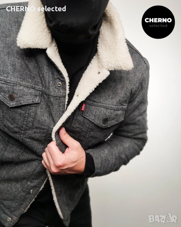 Дънково яке с топла подплата LEVI’S Sherpa Trucker Denim Jacket – Размер  L – Ново с етикети, снимка 1