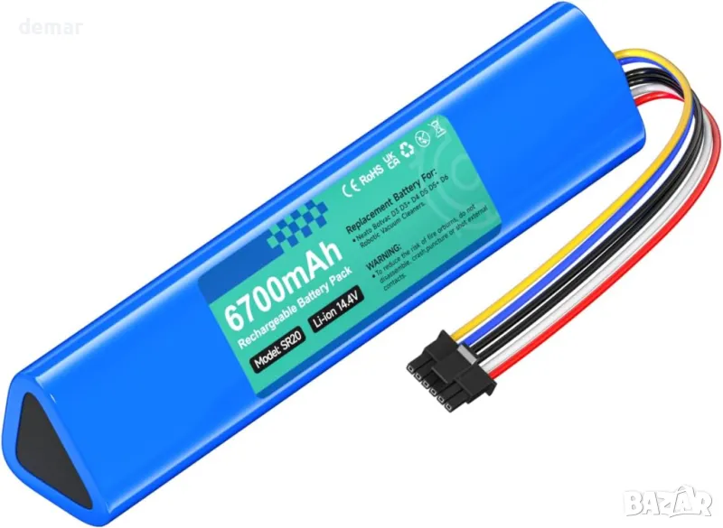 CITYORK 14.4V 6700mAh батерия, съвместима с прахосмукачка робот Neato Botvac D3 D3+ D5 D5+ D6 D7, снимка 1