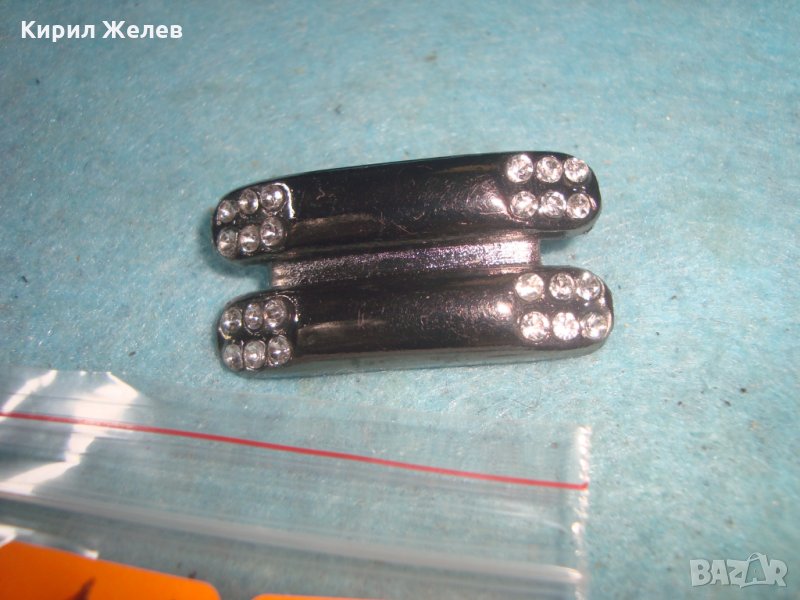 МЕТАЛ АРТ АПЛИКАЦИЯ с ИНКРУСТИРАНИ КРИСТАЛИ МАТЕРИАЛ за УКРАСА ХЕНД МЕЙД БИЖУТА 27407, снимка 1