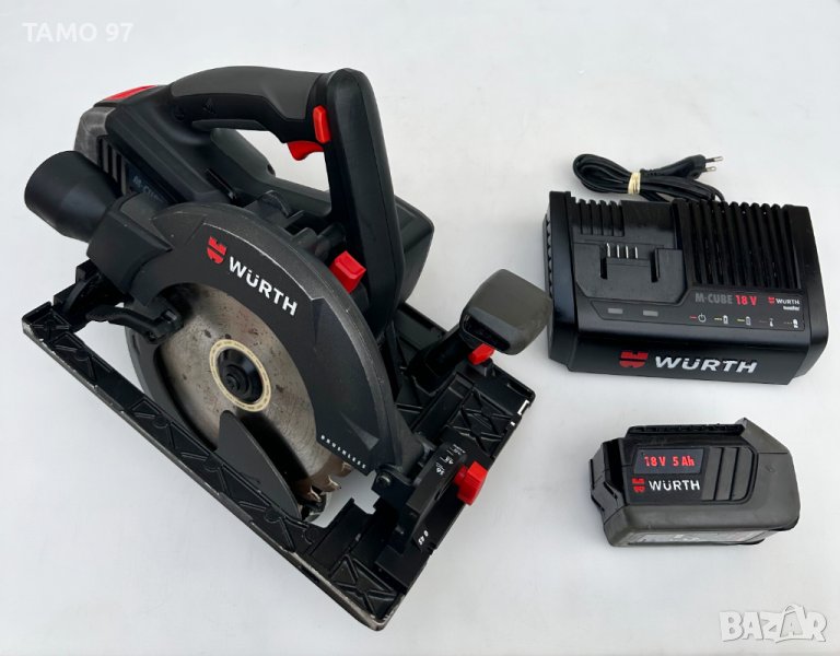 ТОП ОФЕРТА! Wurth AHKS 18-68 Compact - Безчетков ръчен циркуляр 2x18V 5.0Ah, снимка 1