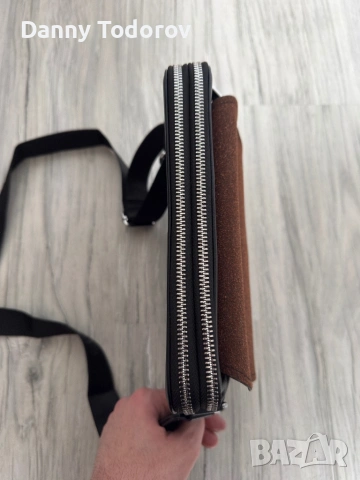 Мъжка кожена чанта GUCCI, снимка 4 - Чанти - 53390096
