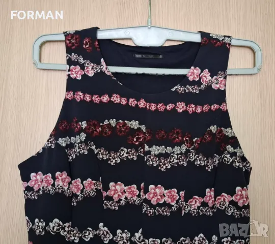 РАЗКОШНА тъмносиня кукленска рокля на розови цветчета, снимка 7 - Рокли - 49820018