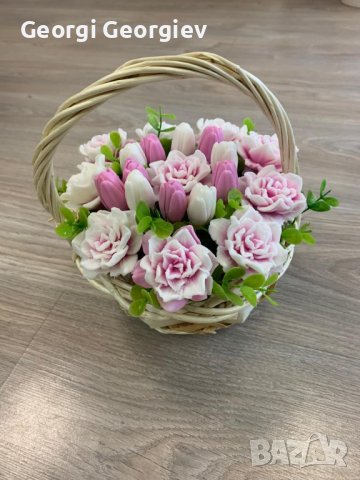 Подаръци от ароматен глицеринов сапун , снимка 3 - Изкуствени цветя - 39888710