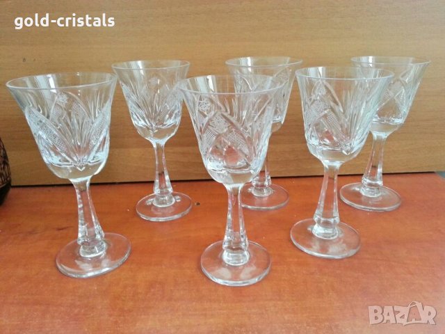 кристални чаши Зорница , снимка 1 - Антикварни и старинни предмети - 27170581