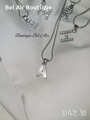 Колие с буква, бижута с буква, колиета, снимка 4 - Колиета, медальони, синджири - 52350420