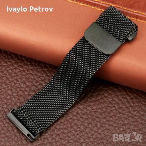 Магнитна Метална верижка / каишка, стил Milanese - 20 / 22 мм./HUAWEI / SAMSUNG , снимка 5 - Каишки за часовници - 32460947