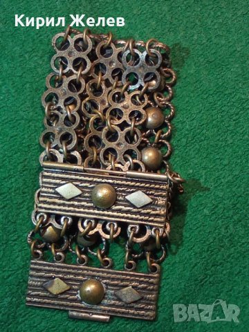 19 ВЕК ПОСРЕБРЕНА БРОНЗОВА ЕТНО ГРИВНА ВЪЗРОЖДЕНСКА ПЛЕТКА МАЙСТОРСКА РАБОТА НАКИТ за НОСИЯ 12373, снимка 18 - Антикварни и старинни предмети - 33216026