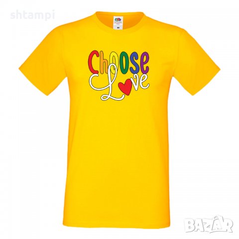  Мъжка тениска Choose Love Rainbow,Прайд,Празник.Повод,Изненада, снимка 13 - Тениски - 37102229