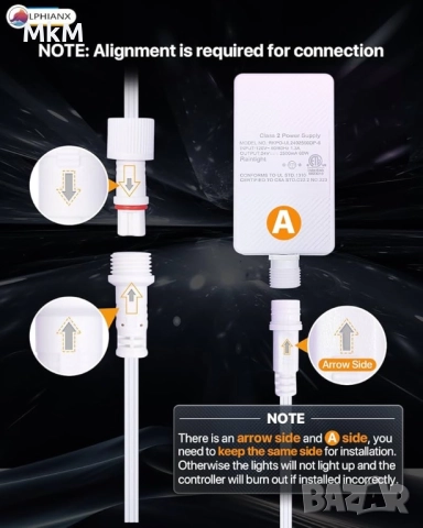 Интелигентни външни светлини LPHIANX, 30 м, 80 LED, RGB смарт, снимка 9 - Лед осветление - 52368506