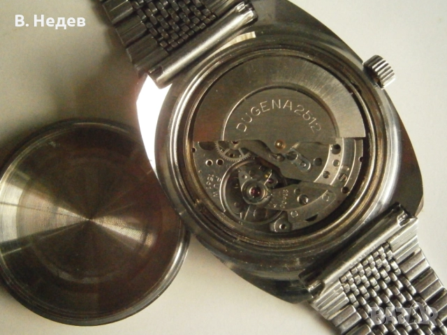 DUGENA, automatic, 36,5 mm, PUW 1561, 25 jewels, Pfortzheimer, Germany, снимка 7 - Мъжки - 51669545