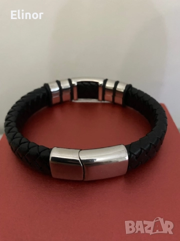 Мъжка кожена гривна, снимка 2 - Други - 51797371