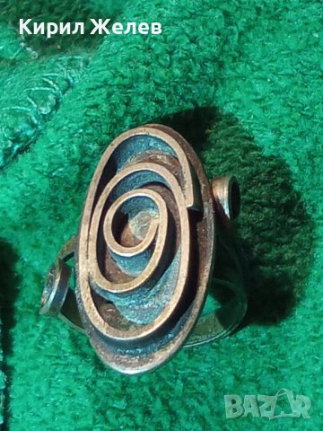 СТАРИНЕН ПОСРЕБРЕН Арт НУВО ПРЪСТЕН от ПАТИНИРАН с ОКСИДАЦИЯ МЕЛХИОР - МАЙСТОРСКА РЪЧНА РАБОТА 40608, снимка 2 - Антикварни и старинни предмети - 42843747