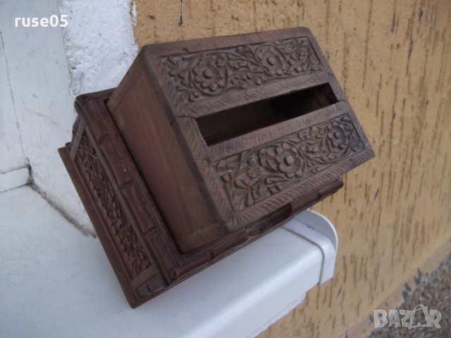 Кутия за свиване на цигари дървена резбована, снимка 8 - Други ценни предмети - 35573042