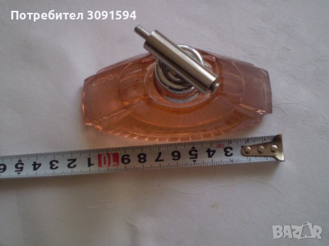  1930 гАрт Деко бутилка за парфюм  кристално стъкло, снимка 7 - Антикварни и старинни предмети - 38992972