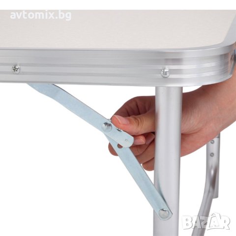 Сгъваема алуминиева маса за пикник и къмпинг, 120 х 60 см, снимка 11 - Къмпинг мебели - 43416365