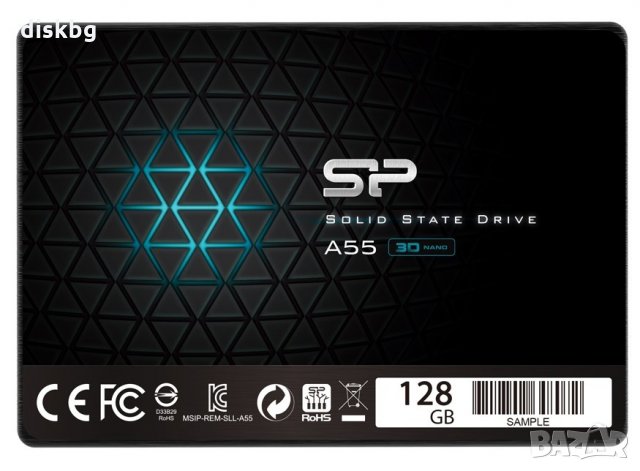SSD 128GB Silicon Power Ace A55, SATA 6Gb/s, 2.5"- Нов твърд диск, запечатан, снимка 1 - Твърди дискове - 35220668