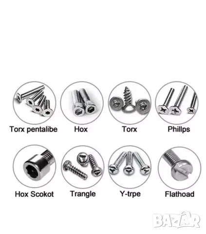 Комплект инструменти, отвертка, шестограм, торкс, снимка 4 - Отвертки - 48733682