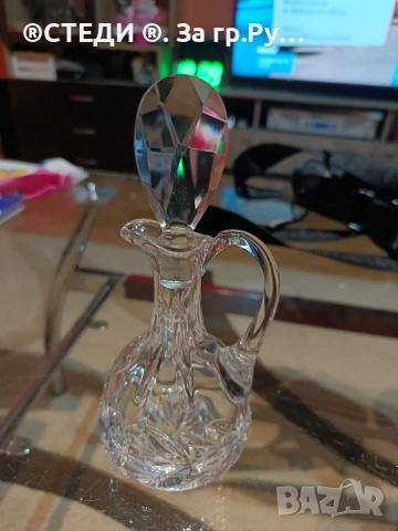 Винтидж кристална бутилка, снимка 4 - Аксесоари за кухня - 53214136