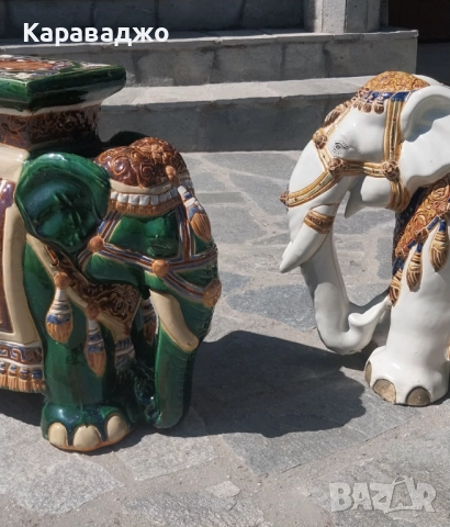 Старинни Слонове Поставки, снимка 9 - Декорация за дома - 51611130
