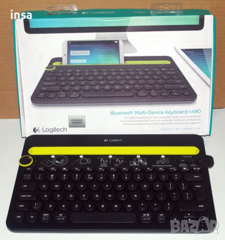 Logitech K480 - Безжична BlueTooth клавиатура за Смартфон,таблет,компютър,PC,BT,К480