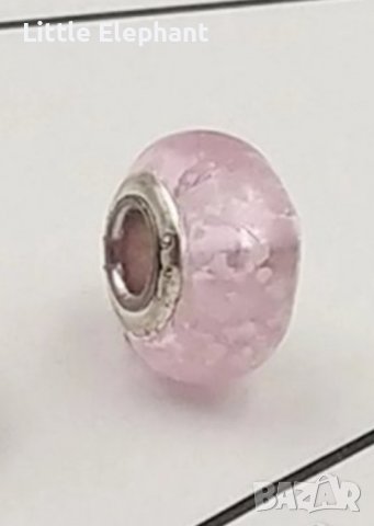 -50% off Sale Сребърен елемент топче светещо,колекция"Морано"-розово/ново