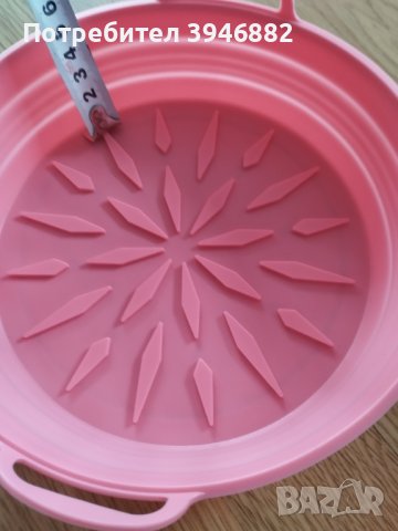 Нова силиконова тавичка за еър фрайър, сгъваема, снимка 5 - Форми - 43747334