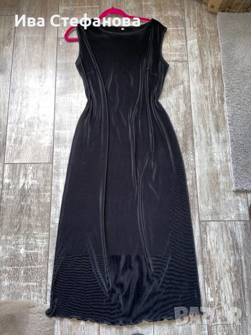 Нова дълга ежедневна черна рипс плисе еластична рокля рипс 44 нолер , снимка 14 - Рокли - 37612454