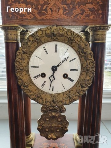 Антикварен френски каминен часовник , снимка 2 - Антикварни и старинни предмети - 34820367