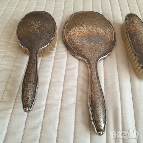 Посребрен ретро комплект за коса и дрехи, снимка 4 - Колекции - 49877115