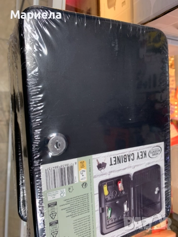 Шкаф за ключове с ключалка, метал, 12 куки, рафт, джоб, 25x18x7.5cm, снимка 4 - Други стоки за дома - 51962284