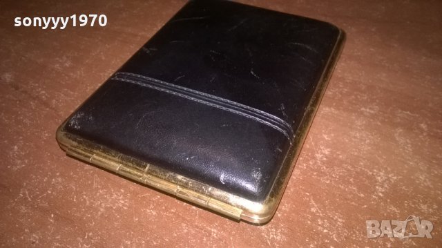 v.h germany-gold табакера с кожени страници-внос франция, снимка 6 - Колекции - 28186380