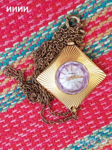 Часовник с позлата колие Чайка, снимка 3 - Дамски - 53138180