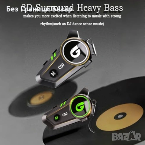 Нова слушалка Bluetooth интерком за мото каска 1000м IP67 шумопотискане, снимка 5 - Слушалки, hands-free - 53032686