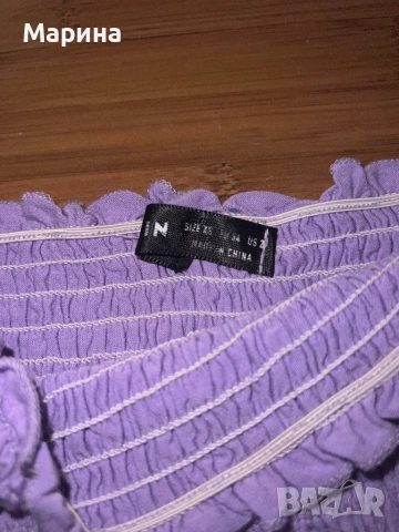 лилава мини блуза за жени, снимка 2 - Корсети, бюстиета, топове - 53541217