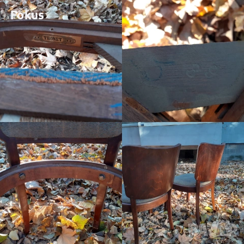 THONET НАХОДКА Два стола Тонет Австрия - оригинални, снимка 13 - Антикварни и старинни предмети - 53448870