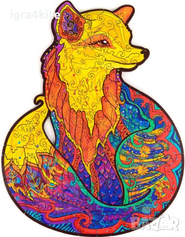 Дървен пъзел животни Цяла Лисица 112 части / 27 модела А4 формат / Size M, снимка 4 - Игри и пъзели - 43245803