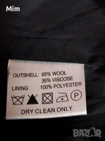 44 Дамско ,късо ,черно палто , снимка 5 - Палта, манта - 52557283