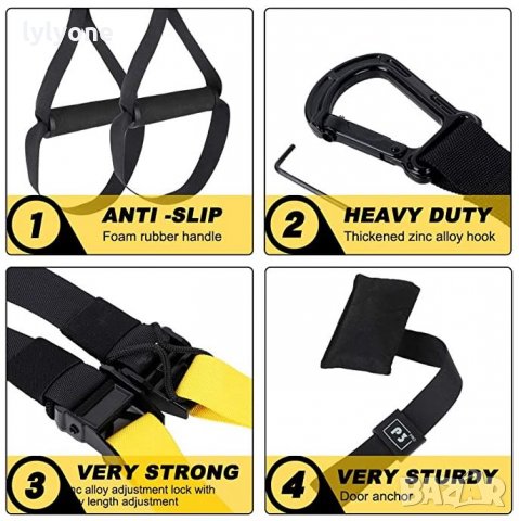 Нови Ластици за тренировка * Мултитренажор KINGKANG TRX P3-3 PRO * Нов, снимка 5 - Фитнес уреди - 30673695