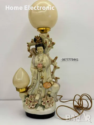 Старинна порцеланова лампа, снимка 1