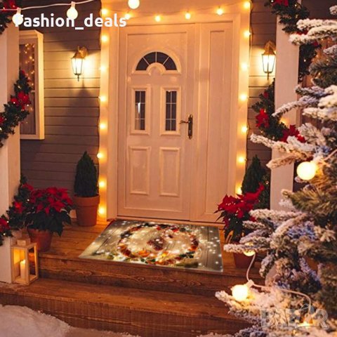 Нова изтривалка за вход Коледна подова подложка Килимче Украса врата, снимка 6 - Декорация за дома - 39345861