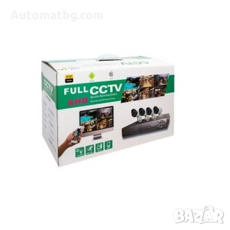 Комплект за видеонаблюдение -  AHD 4 - канален с 4 камери с интернет връзка Full CCTV, снимка 2 - Комплекти за видеонаблюдение - 27780801