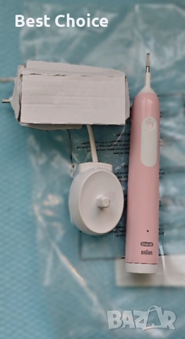 Електрическа четка за зъби Oral-B Pro Series 1 (розова).