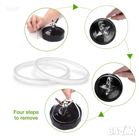 Нож за нито блендер Ninja BN800, BN495, BN750, BL450, BL480, BL490, BL642, BL682, NN100


, снимка 6 - Блендери - 49891045