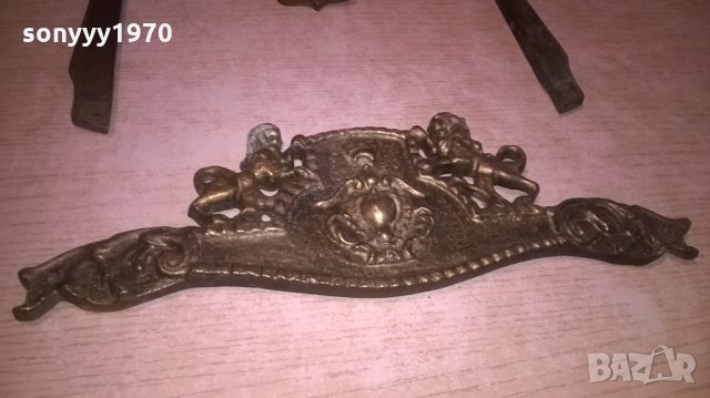 МЕД/МЕСИНГ-МАСИВЕН ОБКОВ С ЛЪВОВЕ-ВНОС ШВЕЦИЯ, снимка 8 - Колекции - 27630973