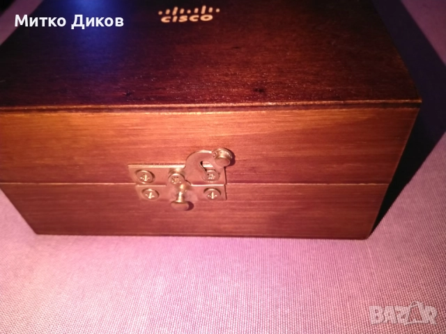 Кутия Cisco дървена суич комутатор 195х125х70мм с чай Цейлон вътре подарък, снимка 3 - Декорация за дома - 51834884